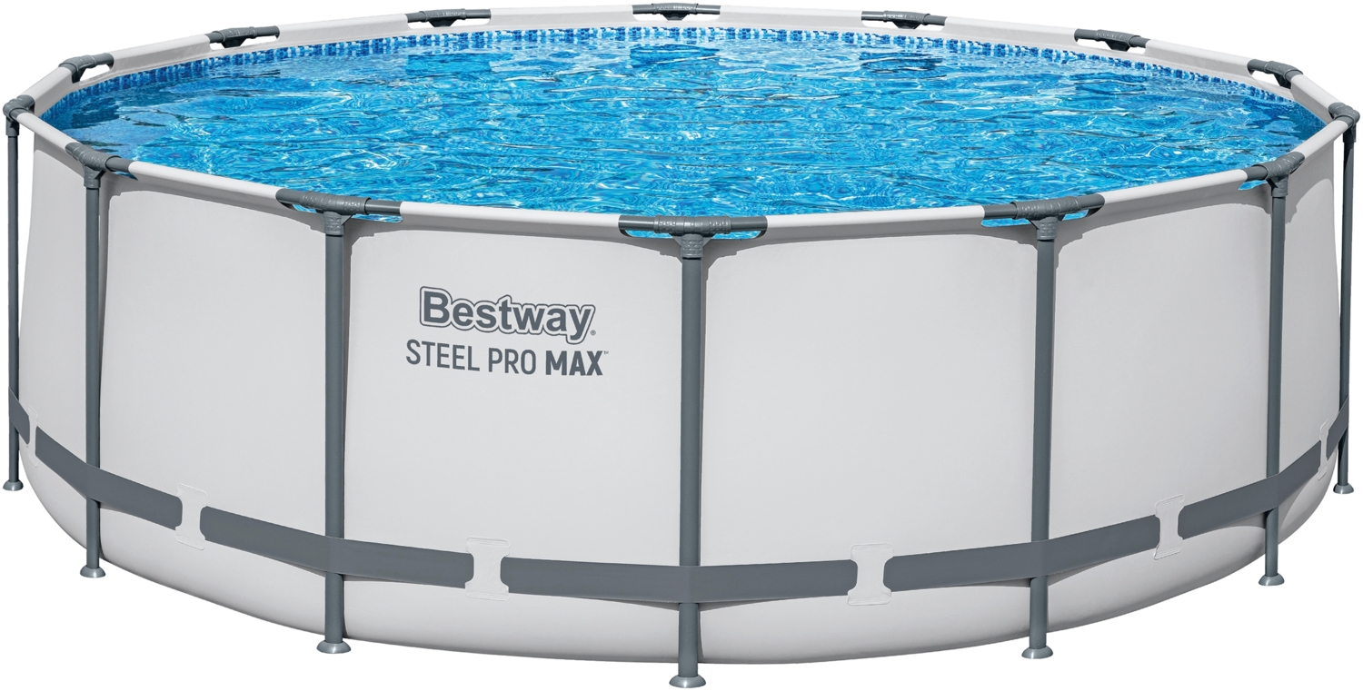 Bestway 'Steel Pro MAX™ Solo' Pool, ohne Zubehör, lichtgrau, Ø 427x122 cm Bild 1