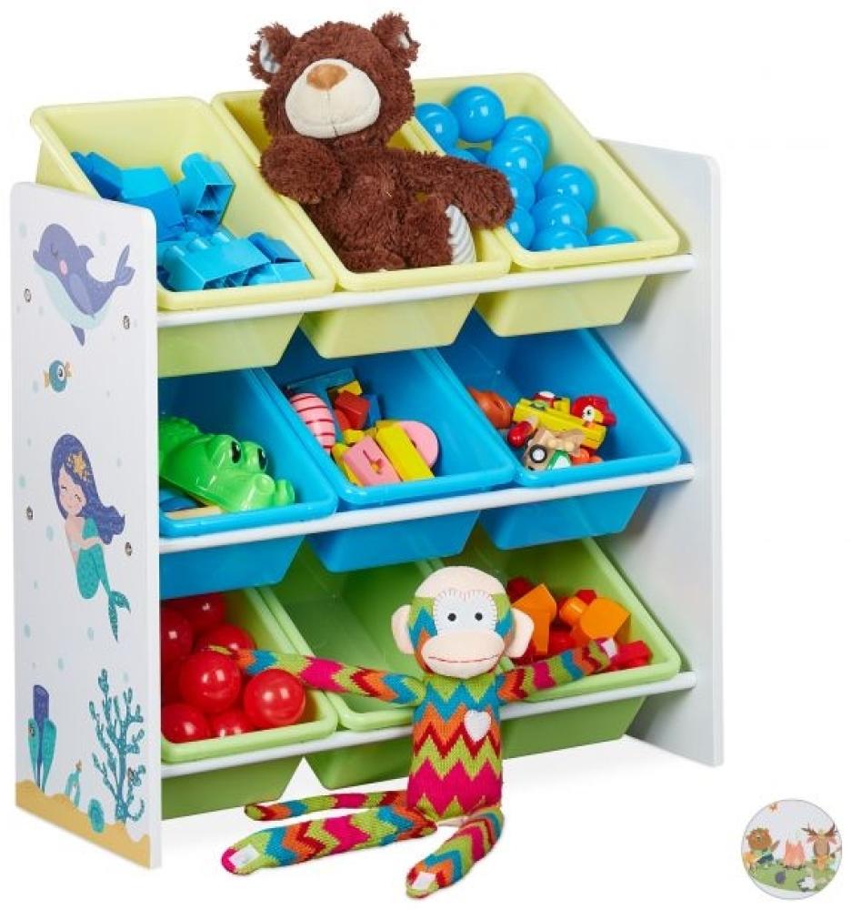 Kinderregal mit 9 Boxen und Motiv Bild 1