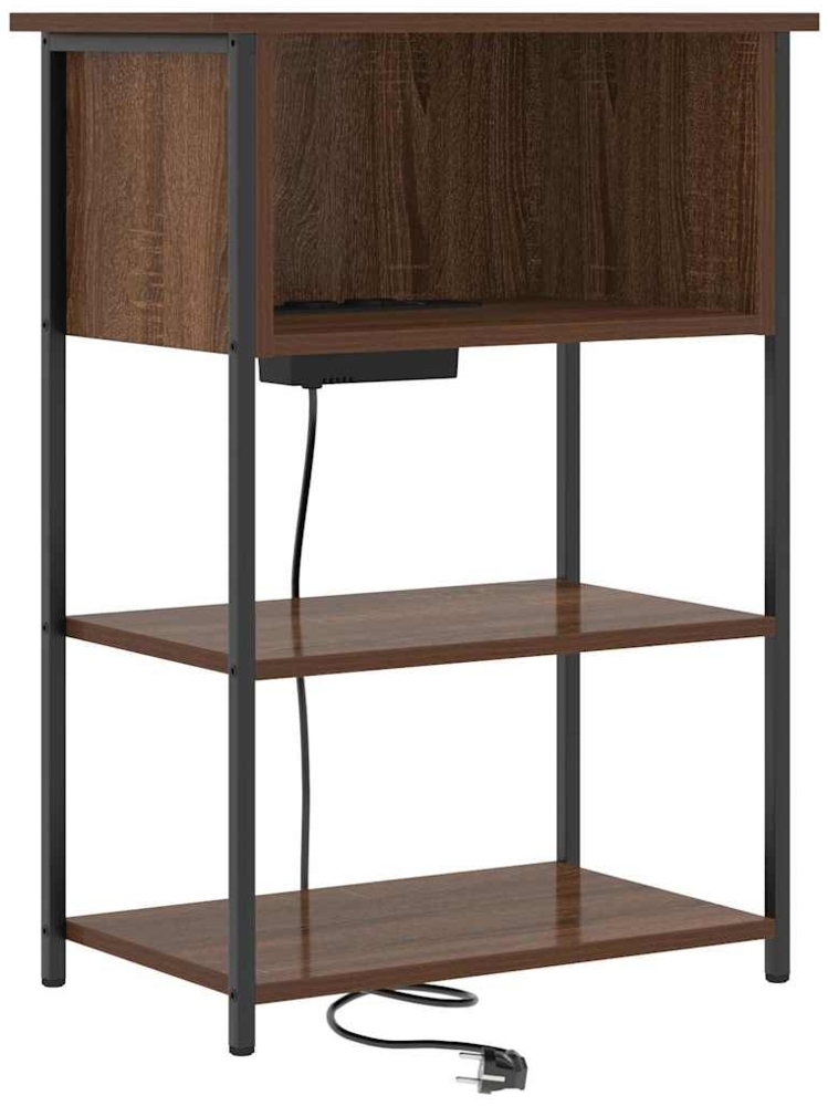 vidaXL Nachttisch Braun Eichen-Optik 55 x 31 x 76 cm Holzwerkstoff 859504 Bild 1