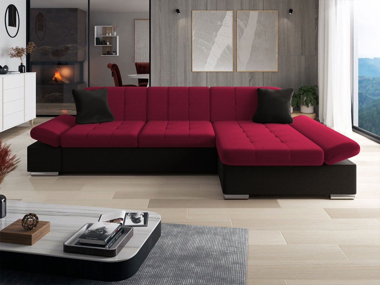 Ecksofa Malwi, Seite: Rechts, Farbe: Kronos 07 + Kronos 02 + Kronos 07 Bild 1