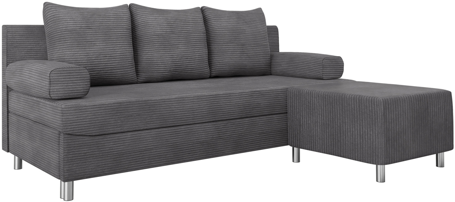 Schlafsofa Dover Cord (Sofa mit Polsterhocker, Farbe: Poso 22) Bild 1