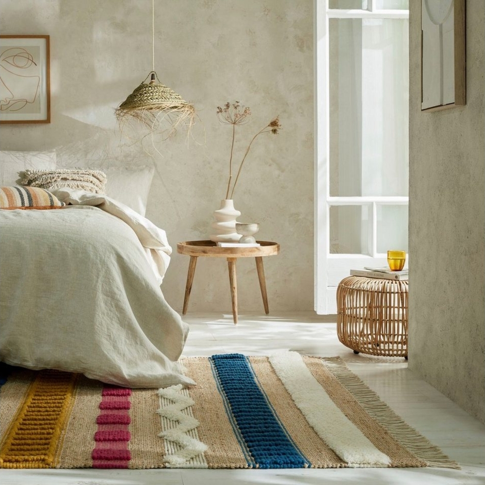 FLAIR RUGS Teppich Medina, rechteckig, Höhe: 12 mm, Boho-Look, aus Naturfasern wie Wolle & Jute Bild 1