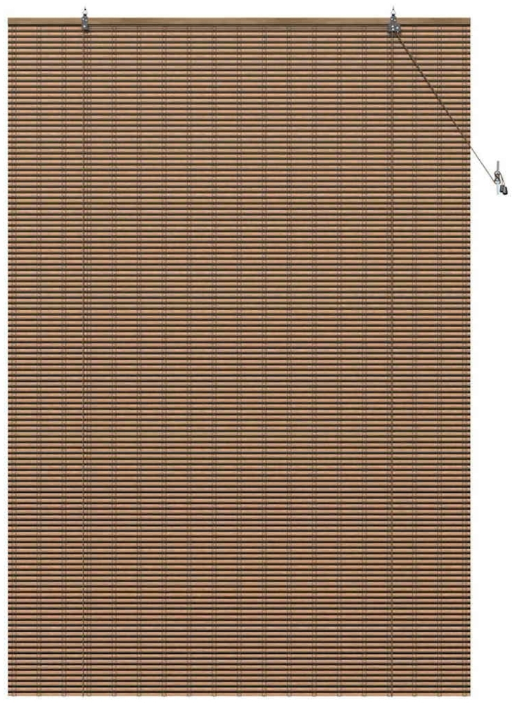 vidaXL Fensterjalousie mit Vorhängen Braun 150 x 220 cm Bambus 42006925 Bild 1