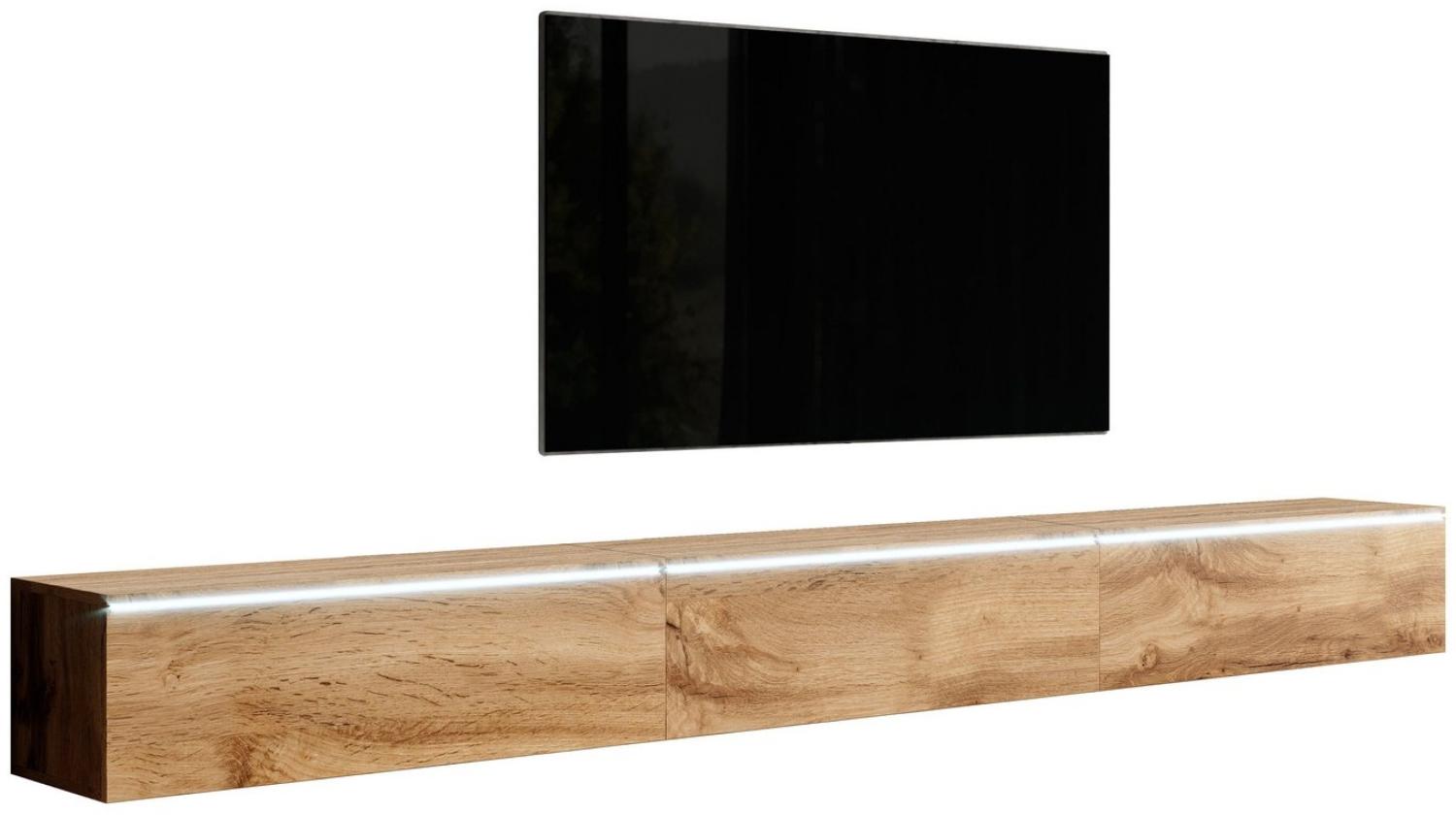 Furnix TV-Schrank Barcello Lowboard 3x100cm ohne/mit LED hängend oder stehend puristisch grifflos & zeitlos schön Bild 1