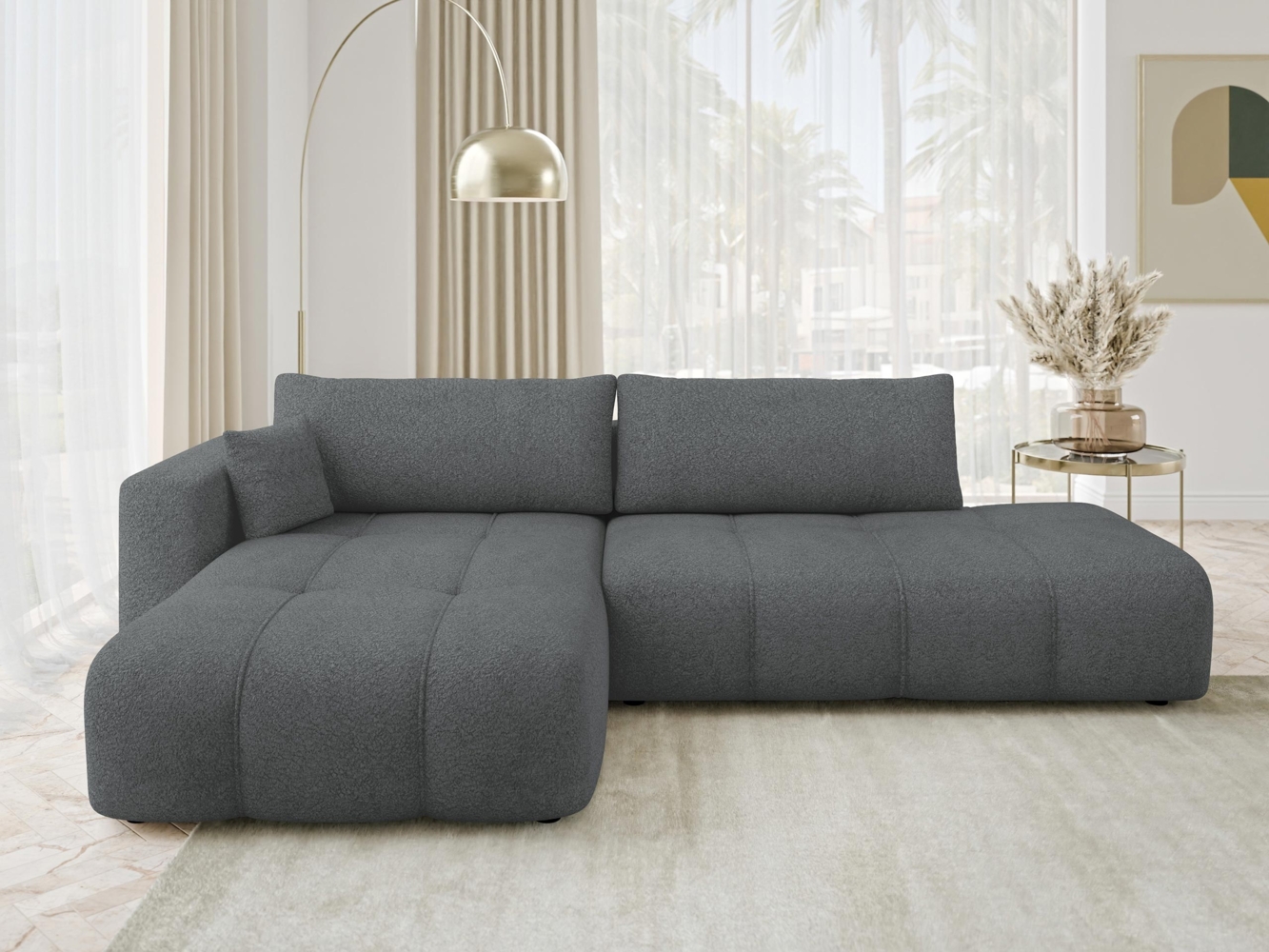 Ecksofa Furyn O Boucle (Farbe: Coral 80, Seite: Links) Bild 1
