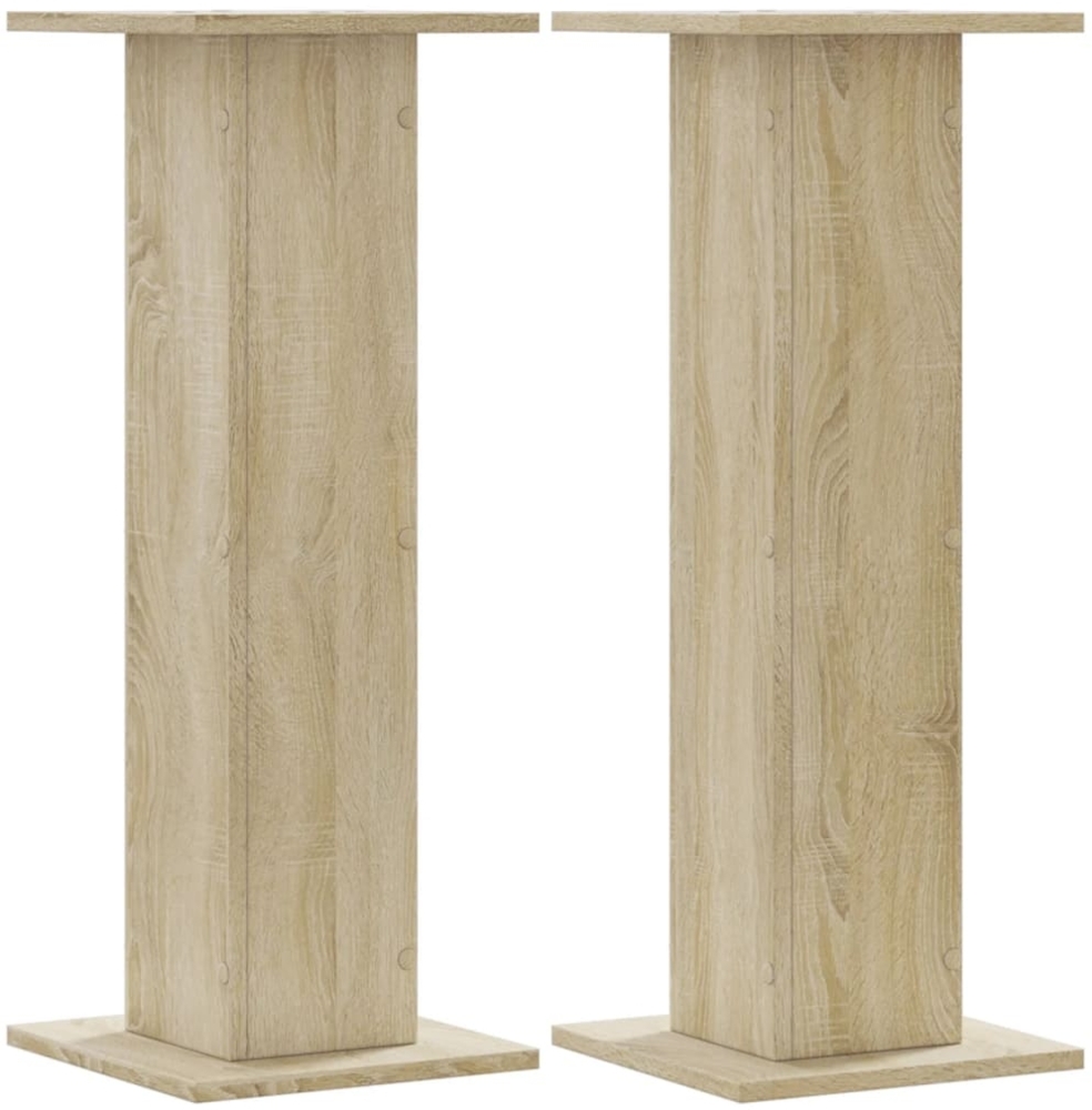 vidaXL Lautsprecherständer 2Stk. Sonoma-Eiche 30x30x80cm Holzwerkstoff 852665 Bild 1