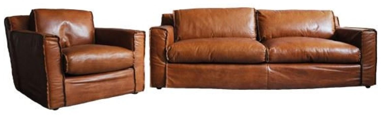 Clubsofa Redhill 3-Sitzer Columbia-Brown Bild 1