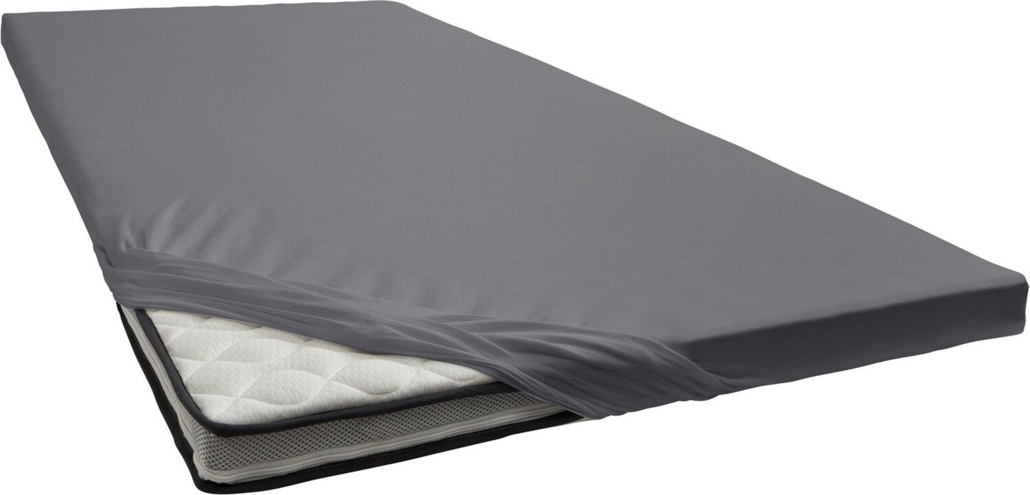 Estella Zwirnjersey Spannbetttuch für Boxspring Topper 180-200x200x7 cm schiefer (905) Bild 1