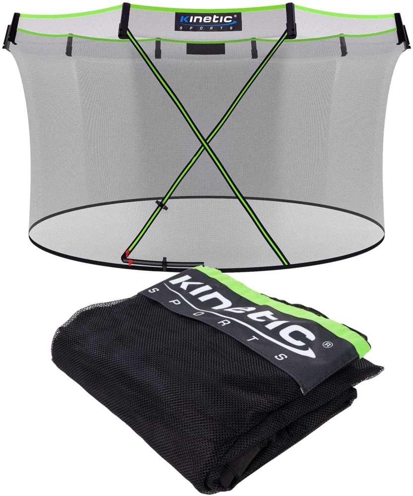 KINETIC SPORTS Trampolin Sicherheitsnetz für ULTIMATE PRO Gartentrampoline - Mit Reißverschluss und Sicherheitsclips, UV beständig, Ersatznetz Fangnetz Schutznetz, für Ø 366 cm Trampolin Bild 1