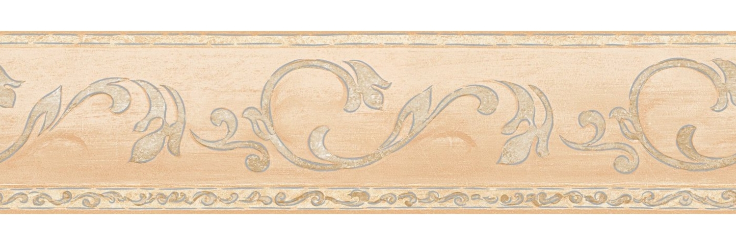 A.S. Création Bordüre Only Borders 11, strukturiert, Barock, Motiv, ornamental, Tapete Bordüre Floral Metallic Borte Wohnzimmer modern Design Optik Bild 1