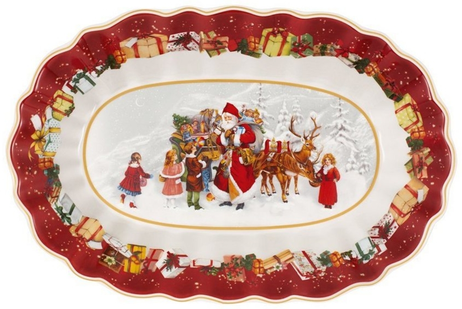 Villeroy & Boch Toy's Fantasy Schale 30 x 20 cm Santa und Kinder - DS Bild 1