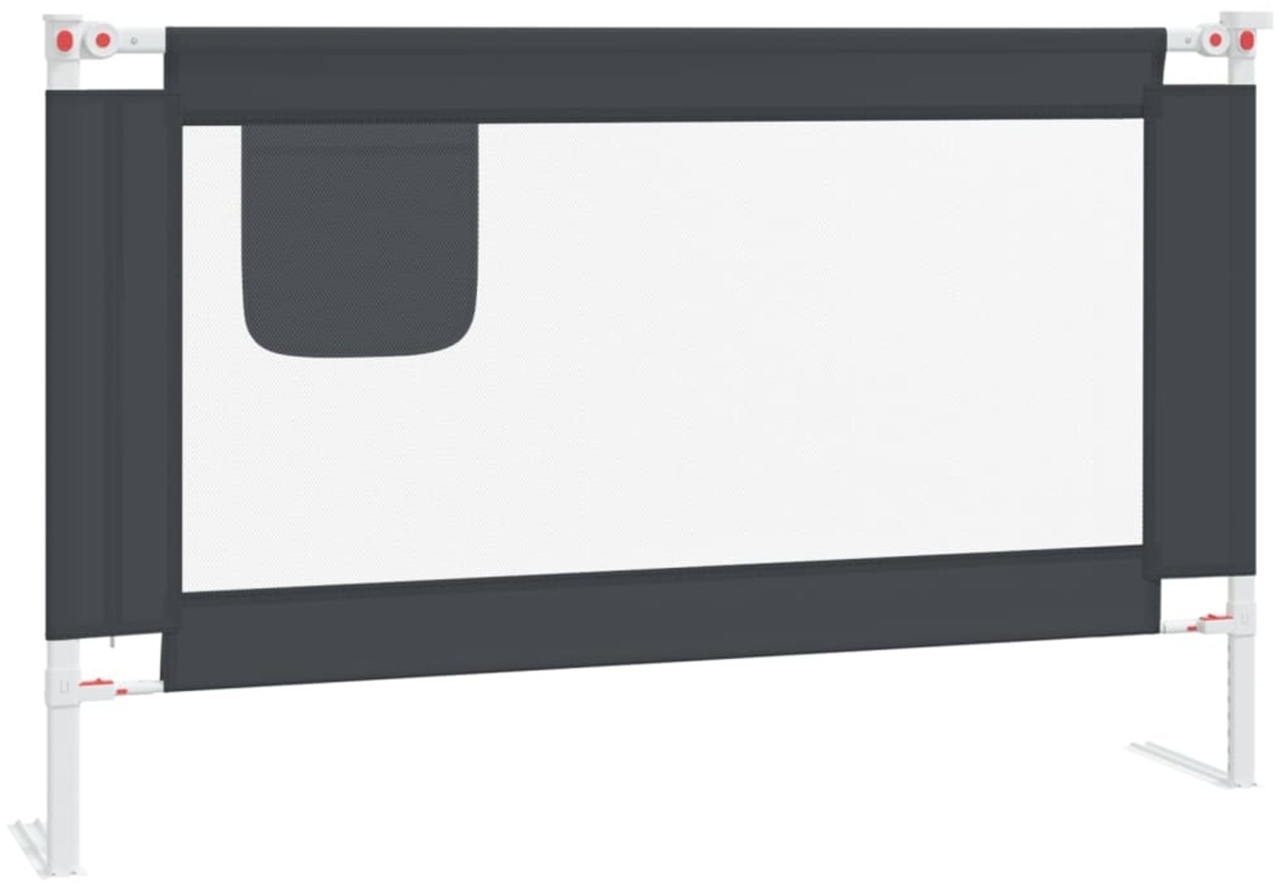 Kleinkind-Bettschutzgitter Dunkelgrau 120x25 cm Stoff Bild 1