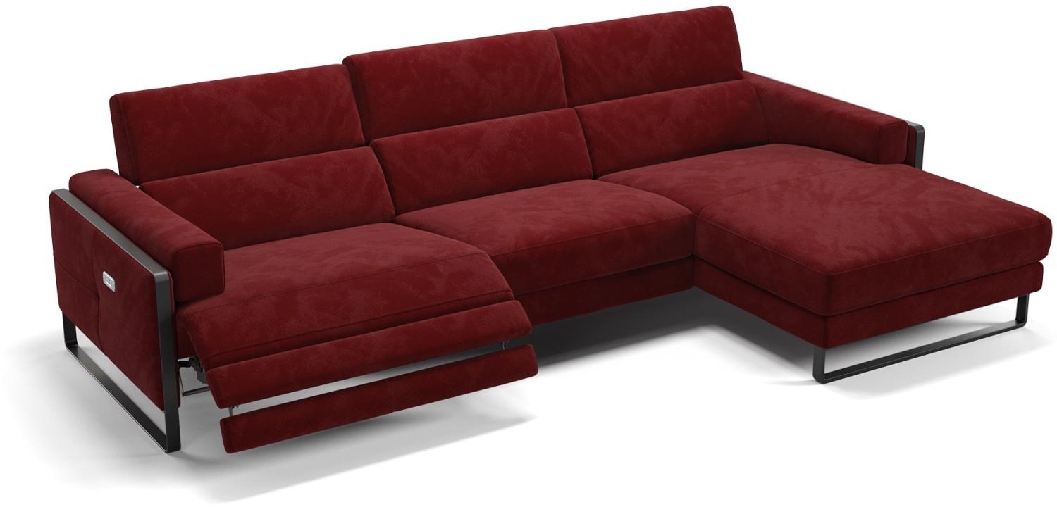 Sofanella Ecksofa MILO Eckcouch Wohnlandschaft Stoffsofa in Rot Bild 1