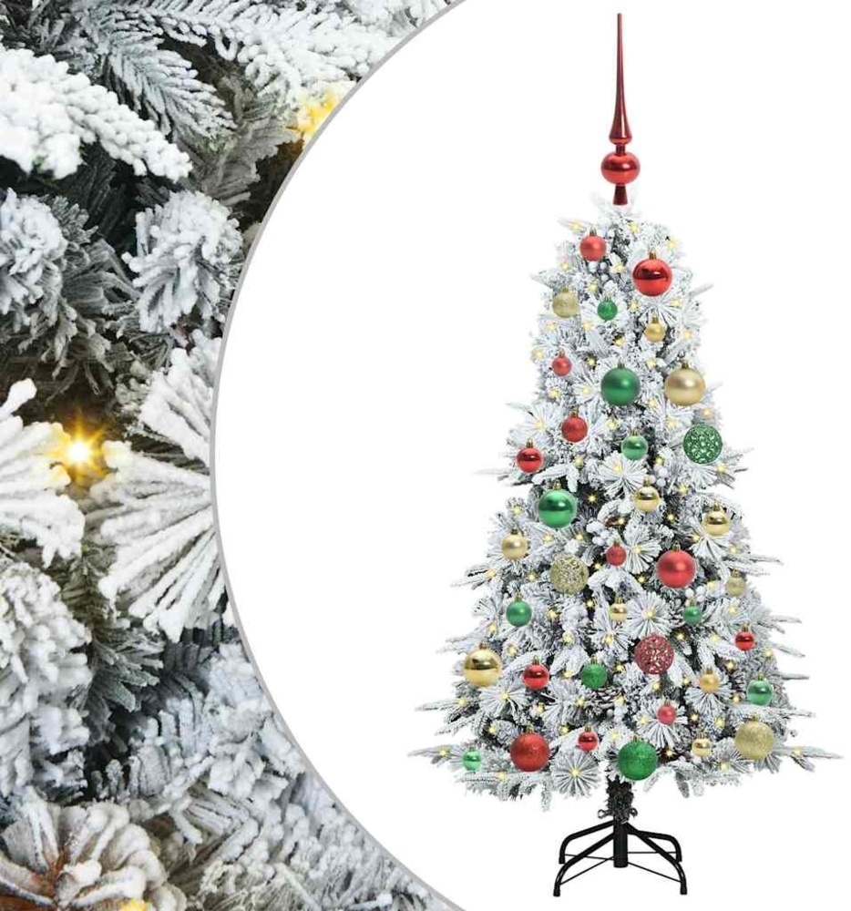vidaXL Künstlicher klappbarer Weihnachtsbaum Weiß 120 cm PE und PVC 3397466 Bild 1