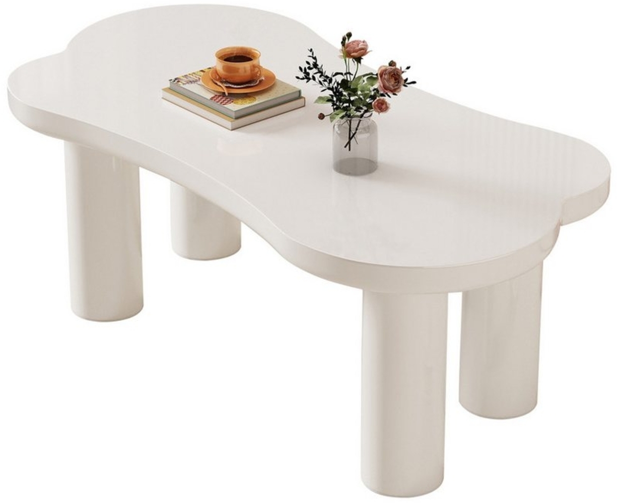 HAUSS SPOLE Couchtisch Unregelmäßiger Couchtisch in Knochenform, mit Filzunterlage, Weiß (Wohnzimmnertisch, 1-St), mit MDF-Tischplatte, PVC-Beine und Filzunterlage Bild 1