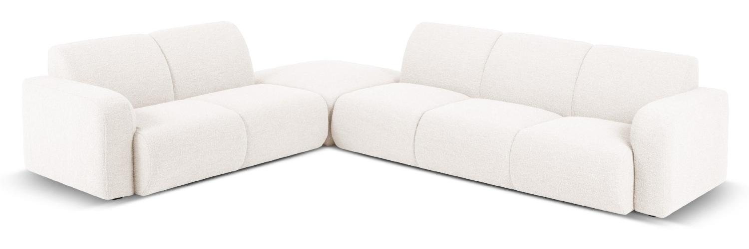 Micadoni Boucle Ecksofa Molino 6-Sitzer Links Boucle Weiß Bild 1