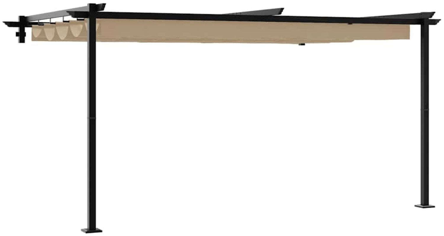 vidaXL Wandmontierter Pavillon Taupe Stahl 4003976 Bild 1
