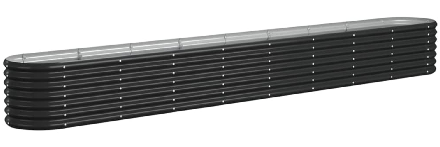 vidaXL Hochbeet Verzinkter Stahl 332x40x36 cm Anthrazit 318886 Bild 1