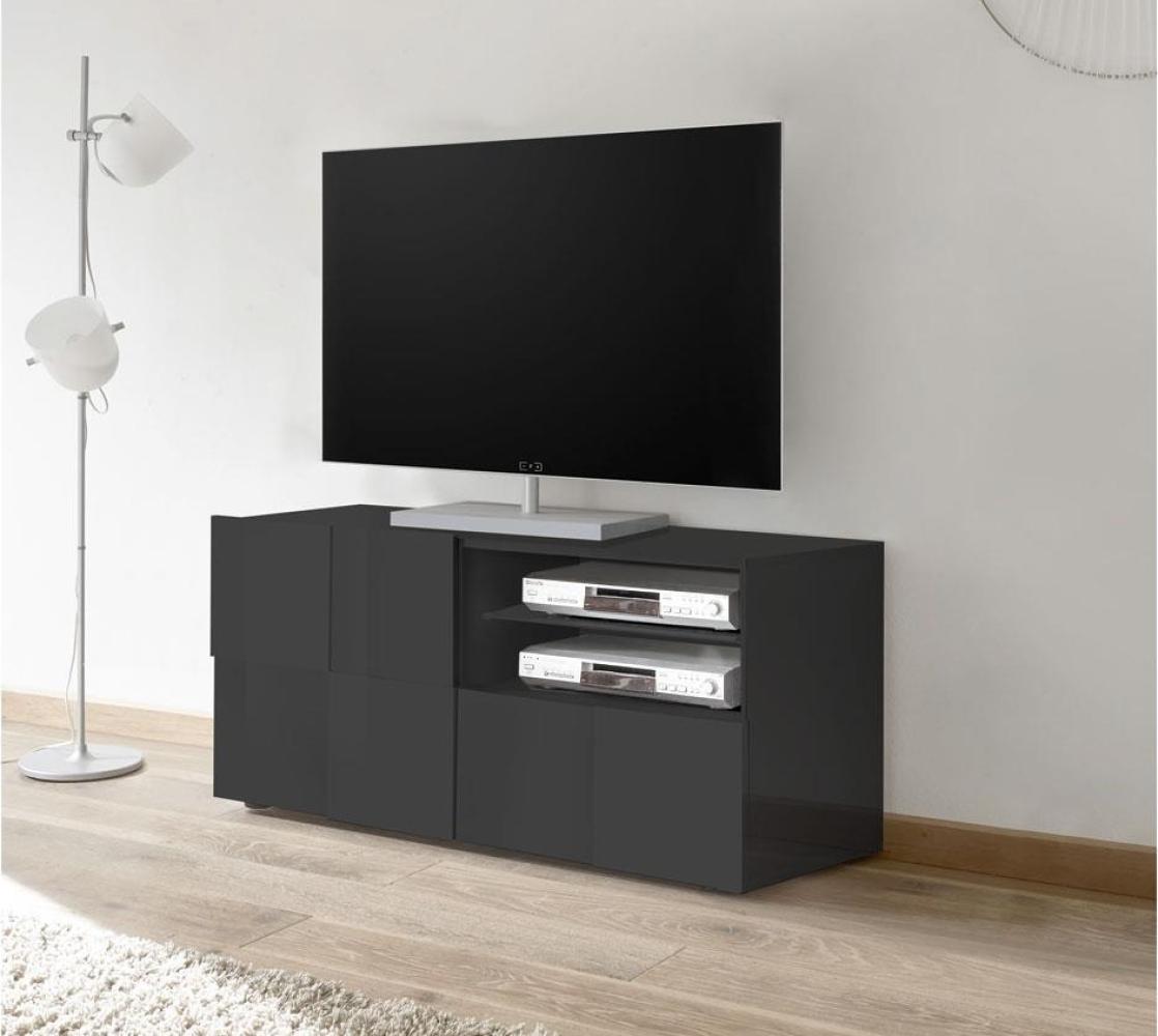TV-Board 'DAMA 1', anthrazit Hochglanz Lack, 121 cm Bild 1