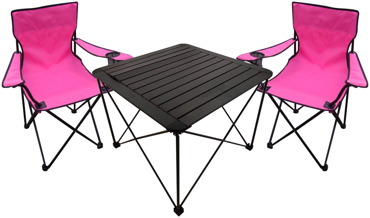 3teiliges Campingmöbel Set Campingtisch Campingstuhl L70xB70xH56cm Bild 1