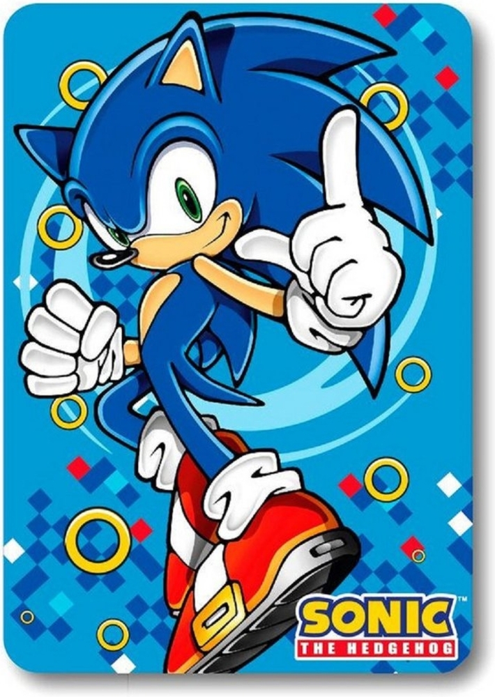 Sonic Fleecedecke Kuscheldecke für Kinder 140 x 100 cm Bild 1