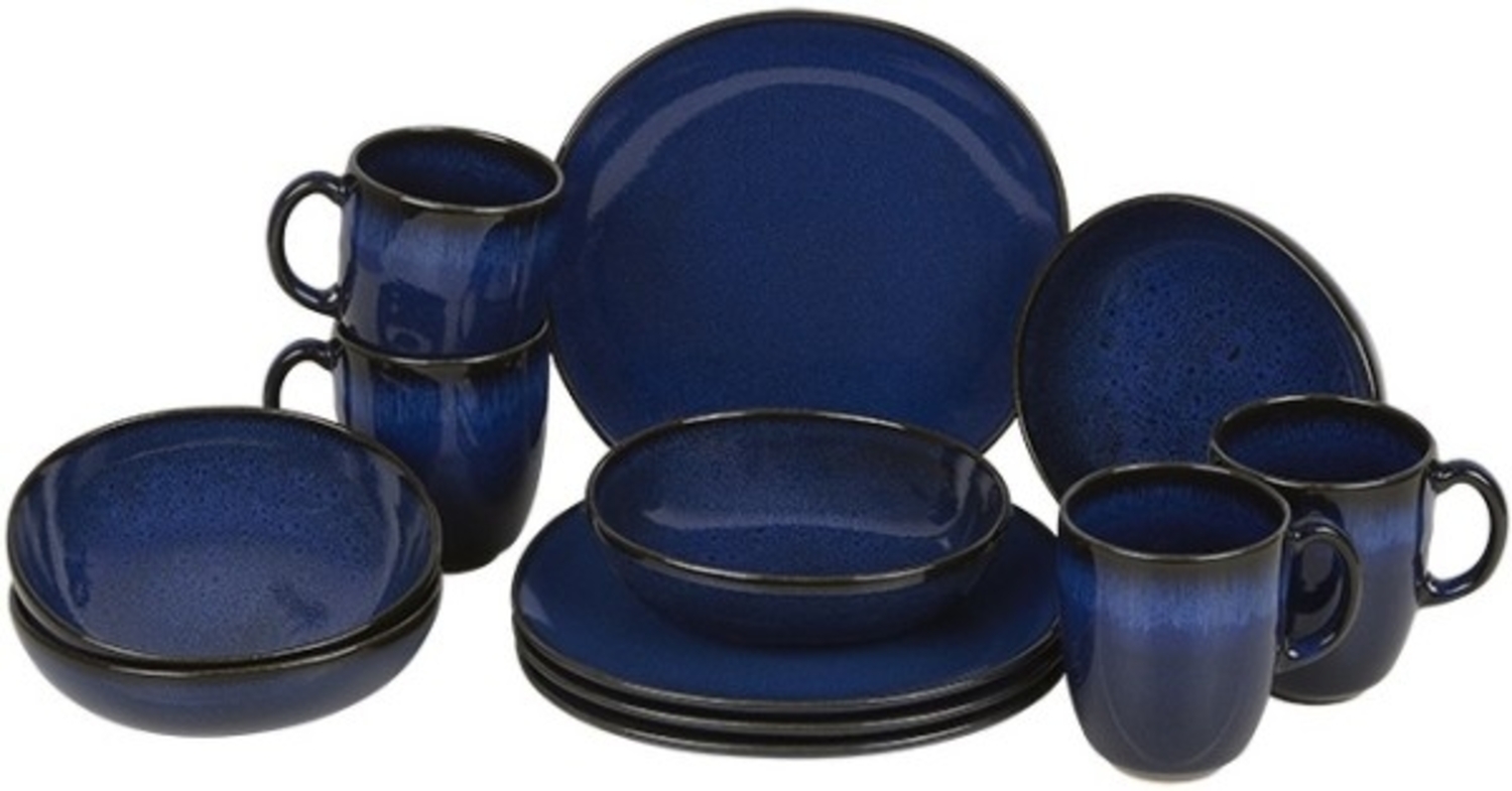 like. by Villeroy & Boch Lave bleu Frühstücks-Set für 4 Personen / 12 Teile Bild 1