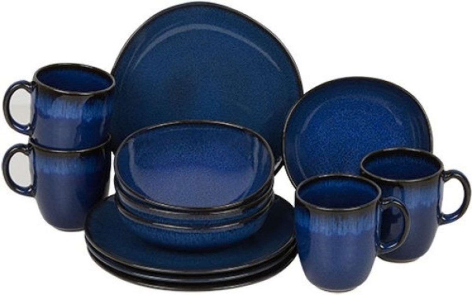 like. by Villeroy & Boch Lave bleu Frühstücks-Set für 4 Personen / 12 Teile Bild 1