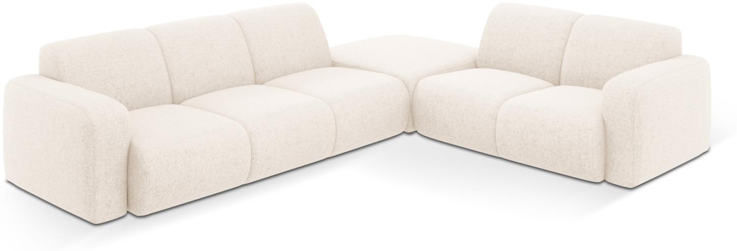 Micadoni Boucle Ecksofa Molino 6-Sitzer Rechts Chenille Hellbeige Bild 1