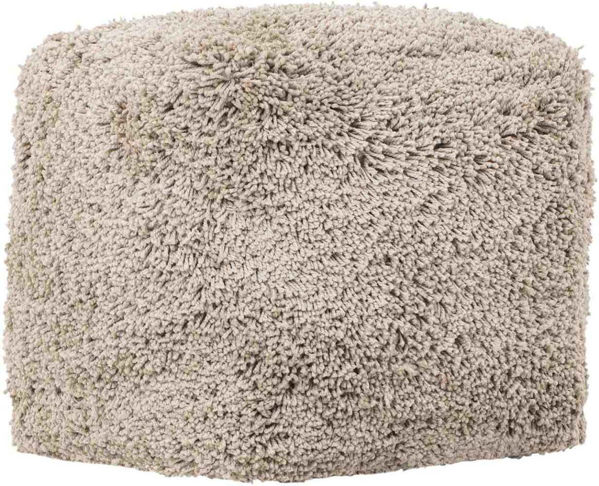 Pouf Celeste aus Stoff, Taupe, 40x40x40 cm Bild 1