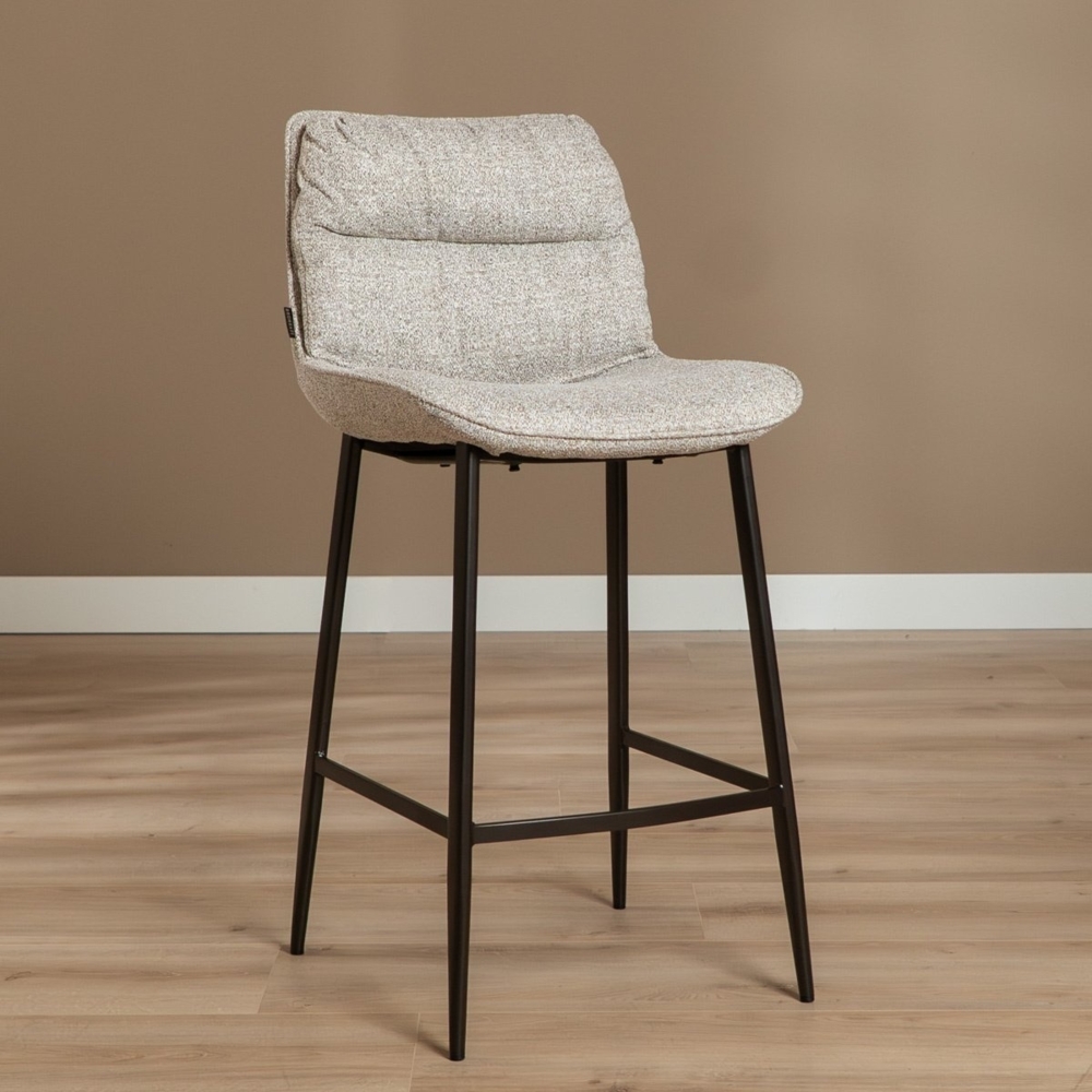 Bronx71 Barhocker Trevi Stoff offwhite/braun 68 cm Bild 1