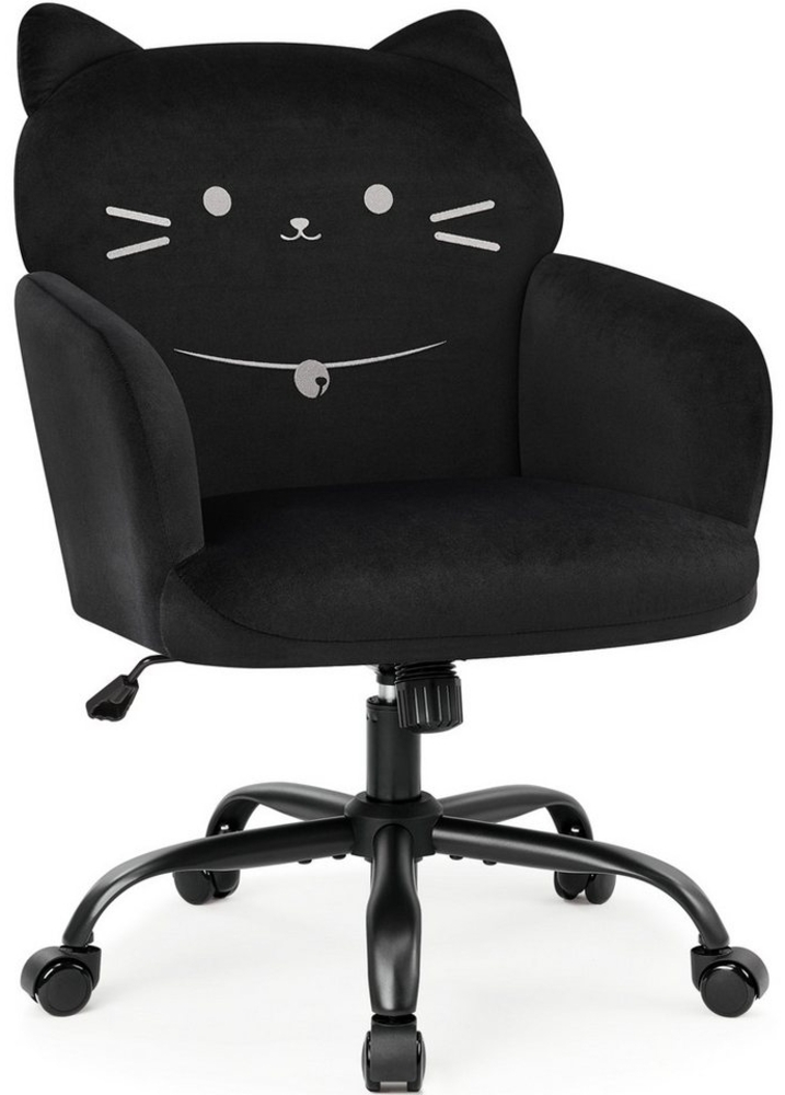 IWMH Drehstuhl Schreibtischstuhl mit Armlehnen, Höhenverstellbar Bürostuh mit Rollen, Schminkstuhl, Homeoffice Stuhl Bild 1