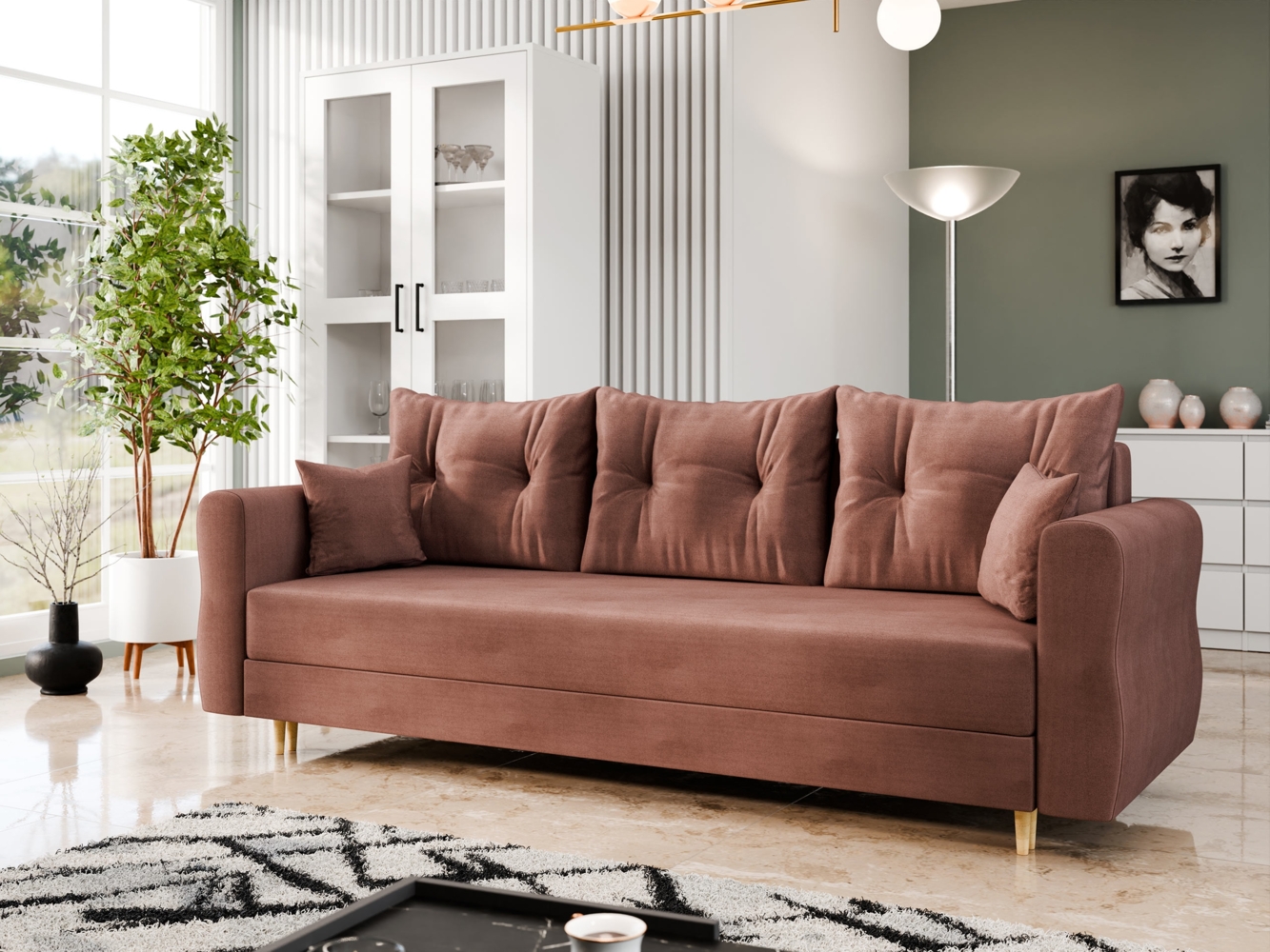 Schlafsofa Zyruno S 3 (Farbe: Manila 29) Bild 1