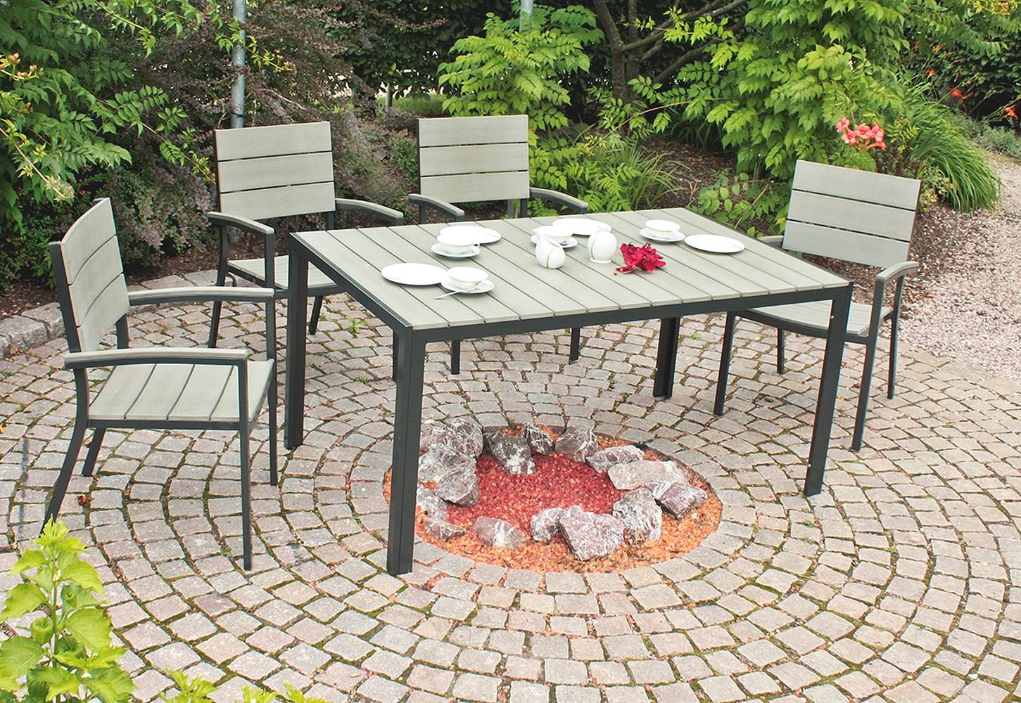 Gartenlounge-Set >Olivia< in grau aus Aluminium, Kunststoff Bild 1