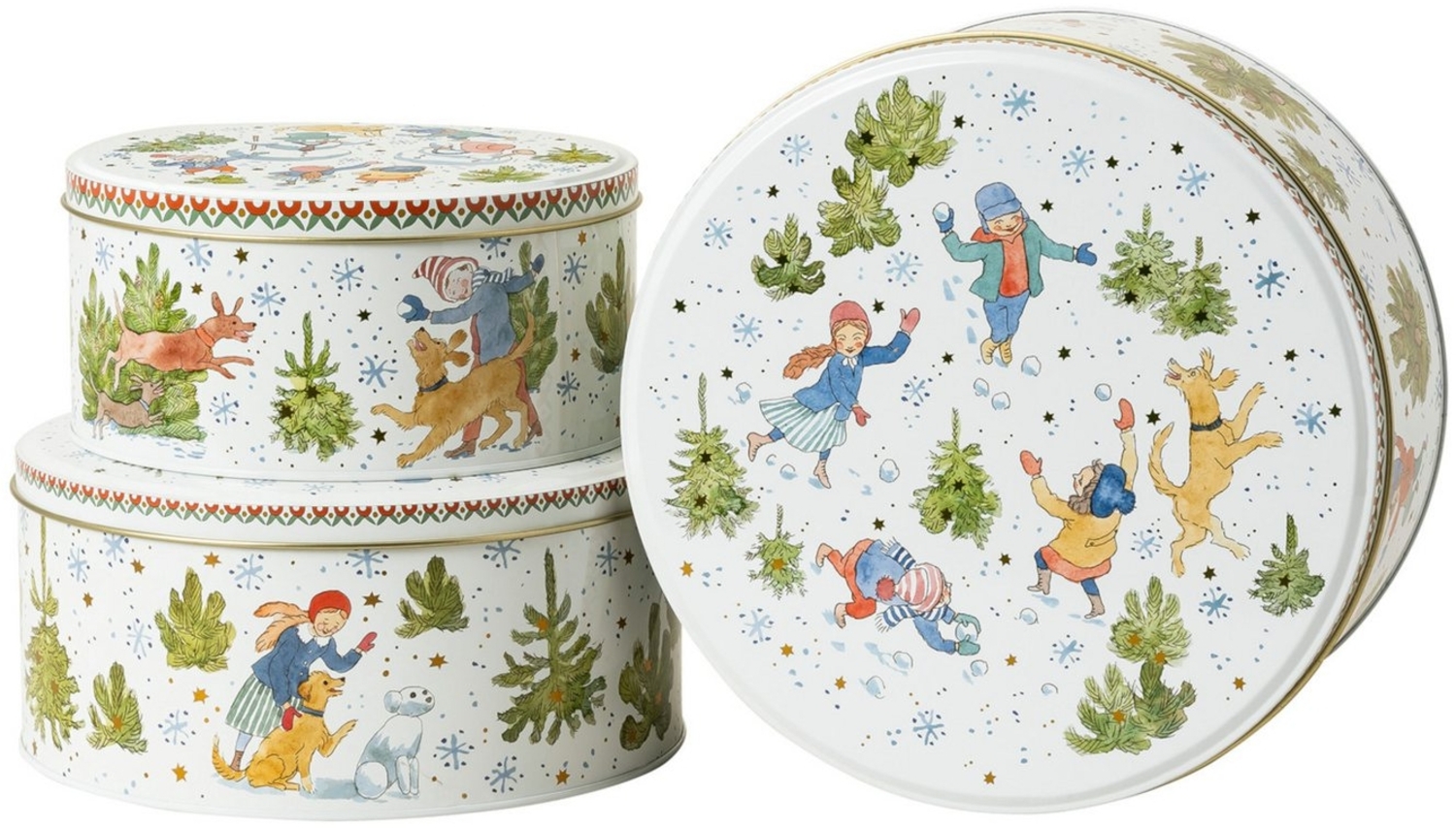 Hutschenreuther Plätzchendosen 3-teilig Weihnachtsspiele Sammeledition 2025 Bild 1