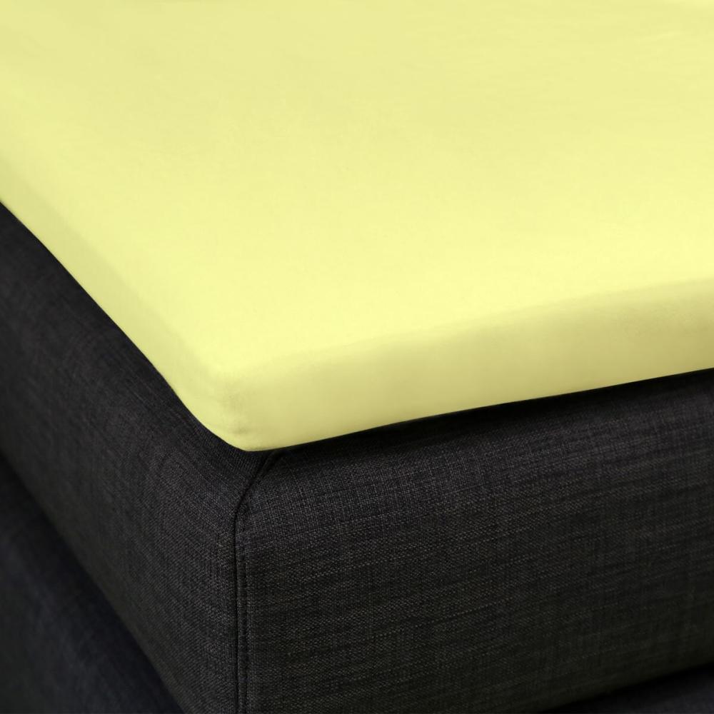 Formesse Bella Donna Topper Spannbetttuch La Piccola Restposten|100x200 cm| limette Bild 1