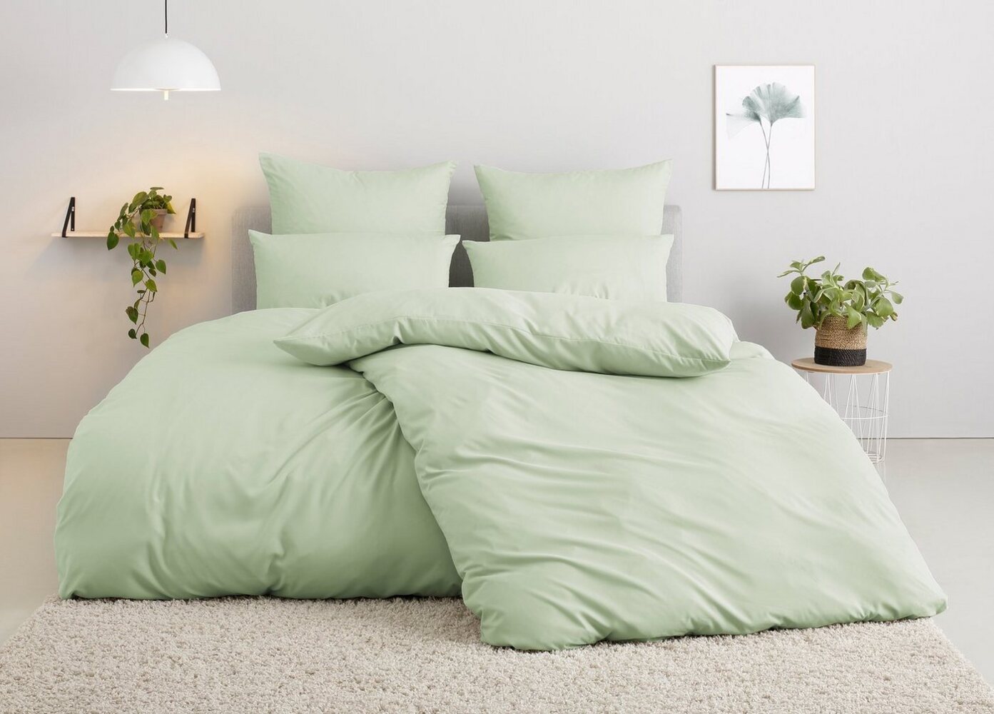 my home Bettwäsche Desner, Microfaser, 2 teilig, Premium Qualität, 100 % Polyester, sehr weich, uni, ab 135x200 cm Bild 1