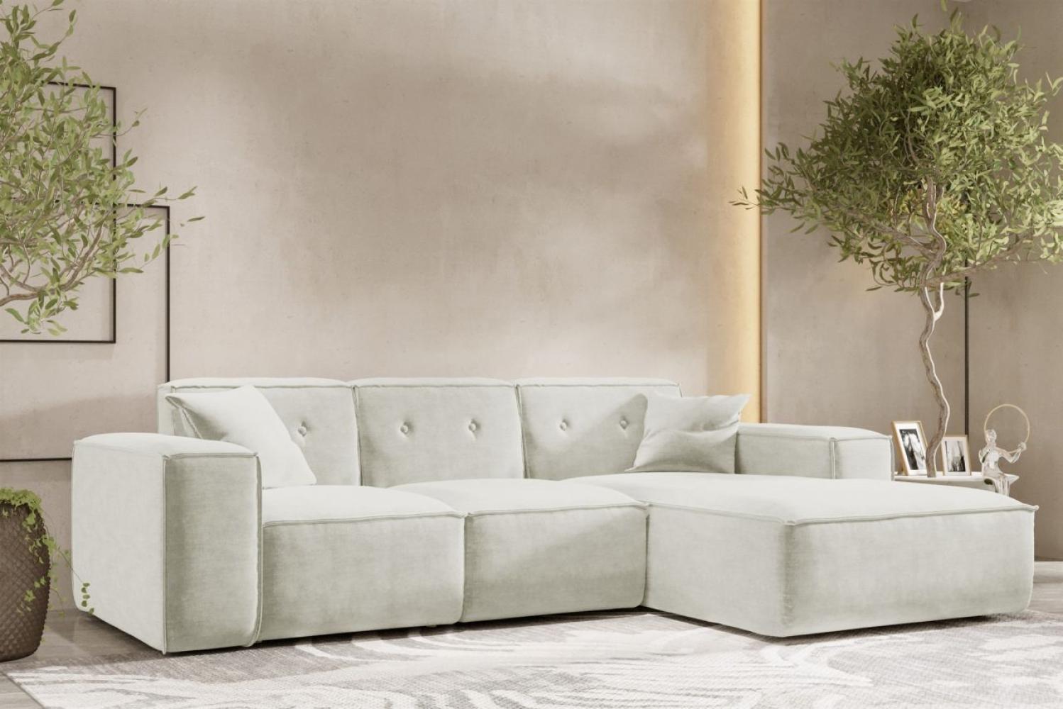 Ecksofa Designersofa CESINA Stoff Perfect Harmony Cremeweiß Ottomane Rechts Bild 1