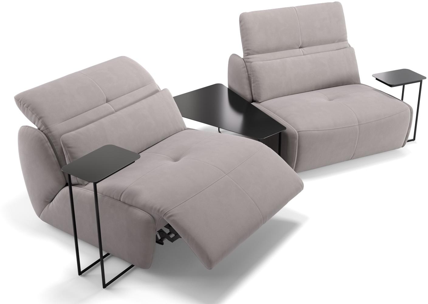 Sofanella Stoffcouch MODICA 2-Sitzer Stoffbezug Sofa in Hellgrau M: 248 Breite x 98 Tiefe Bild 1