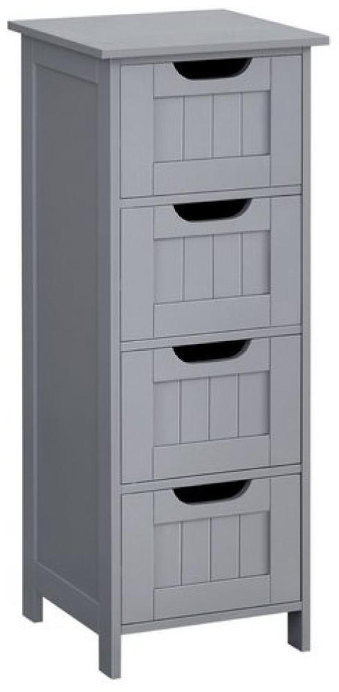 Vasagle Badezimmerschrank mit 4 Schubladen, MDF mystisches grau, 30 x 30 x 82 cm Bild 1