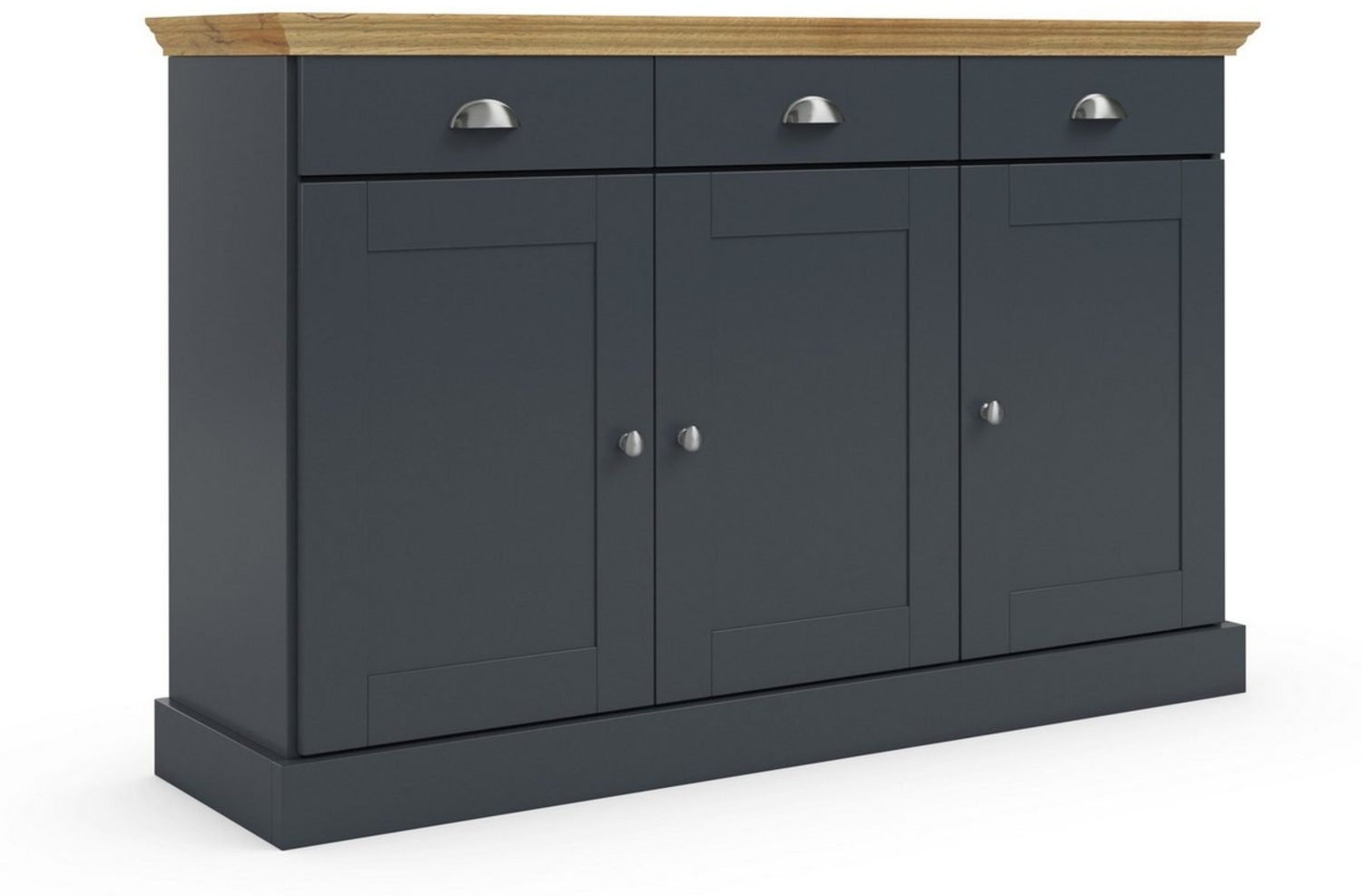 Home affaire Sideboard Motala, Kommode, 3 Schubladen und 2 verstellbare Einlegeböden, Breite 125 cm Bild 1