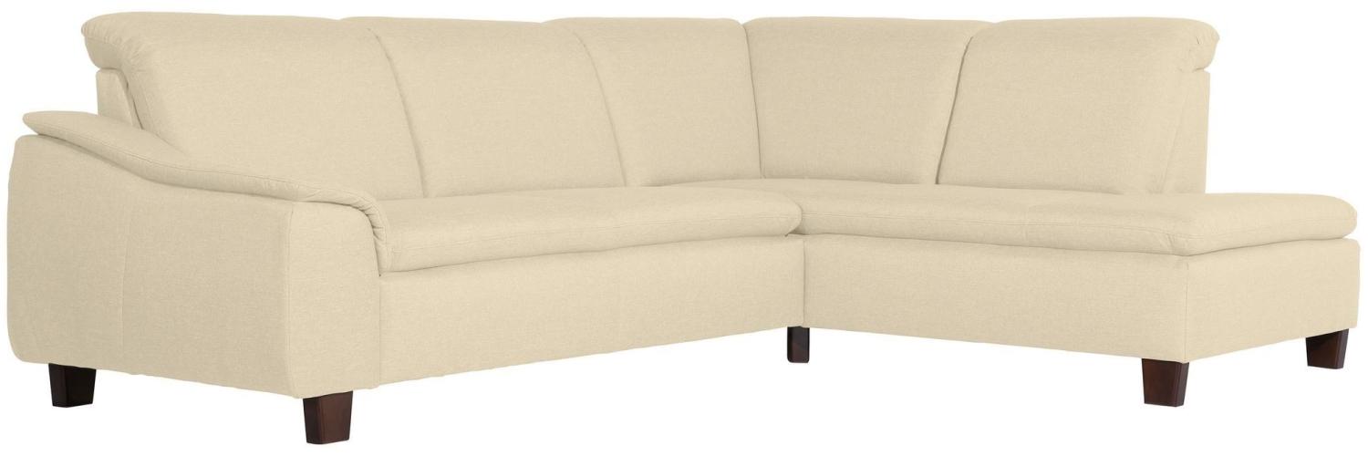 Ecksofa mit Ottomane links Katti Bezug Flachgewebe Buche nussbaum dunkel / beige 22900 Bild 1