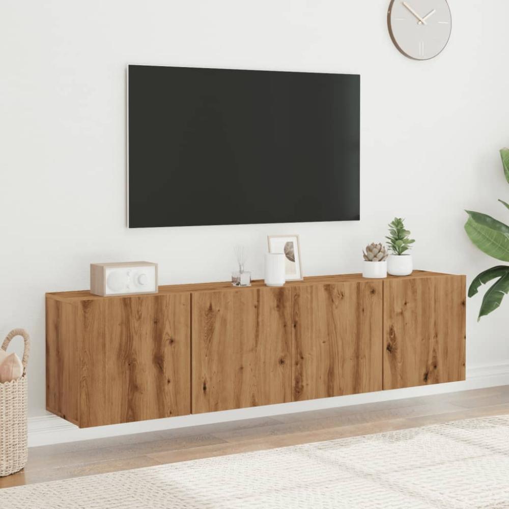 vidaXL TV-Wandschränke 2 Stk. Artisan-Eiche 80x30x41 cm 857669 Bild 1