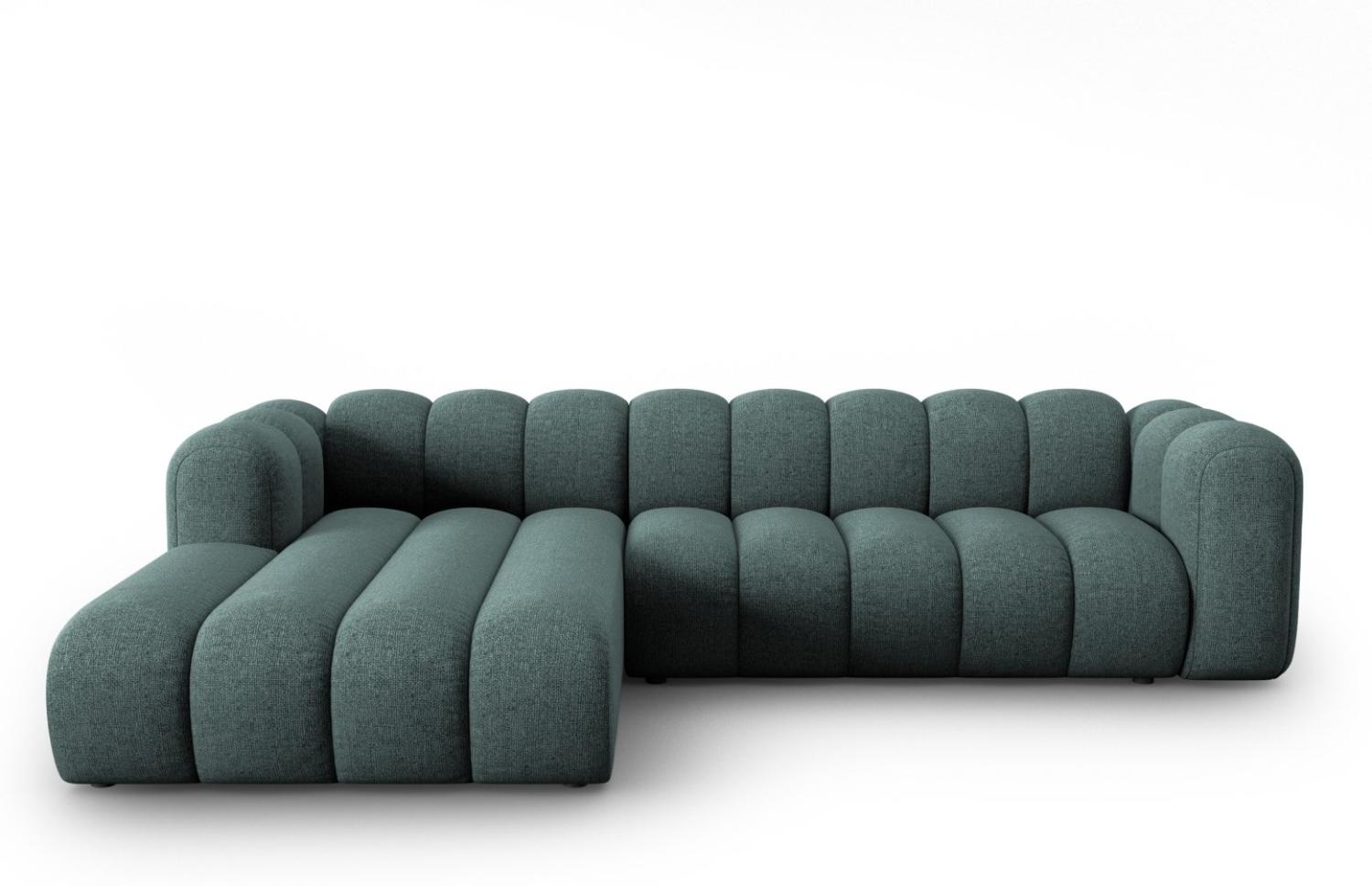 Micadoni Modulares Ecksofa Lupine 4-Sitzer Links Chenille Petrol Bild 1