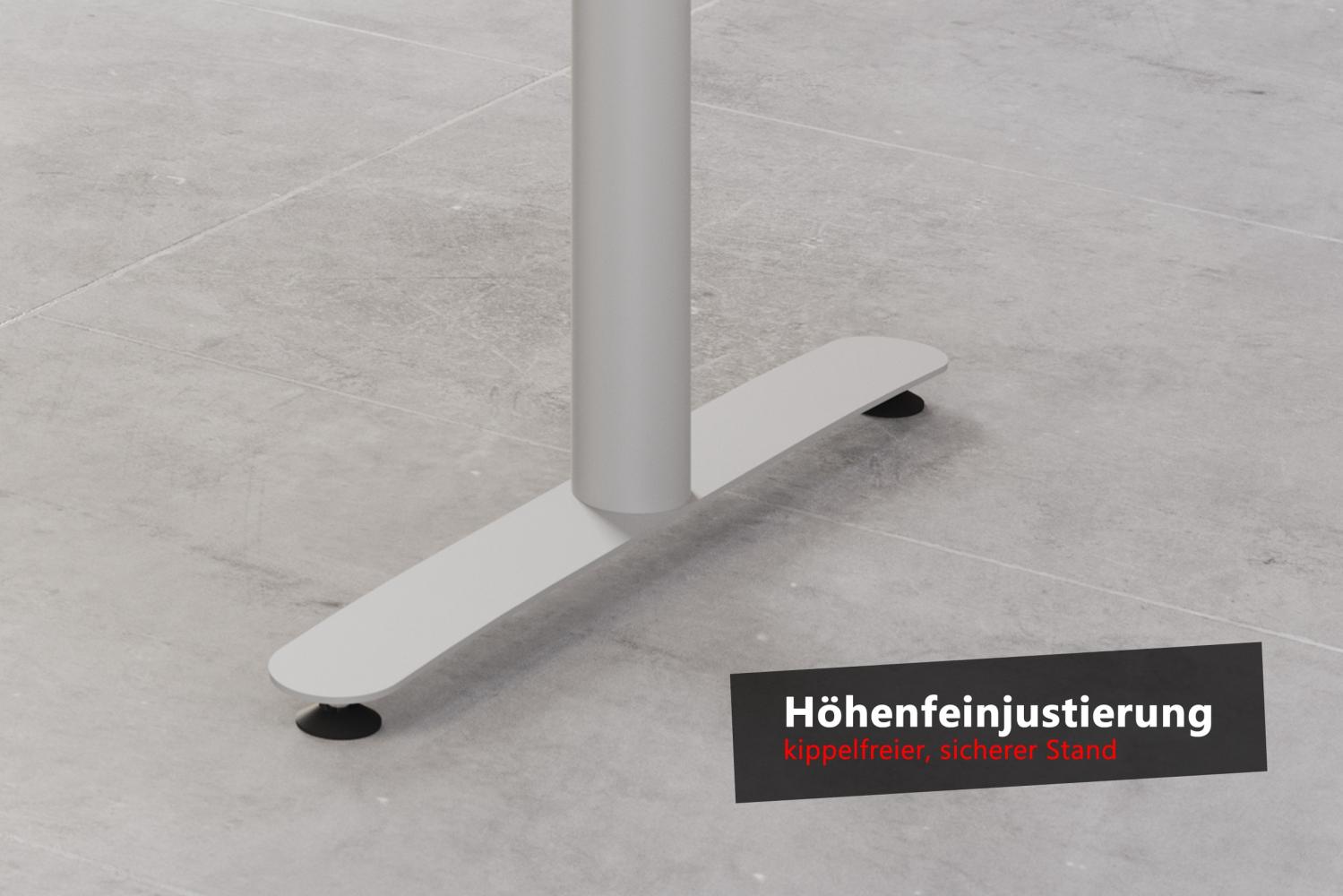 bümö® smarter Schreibtisch Serie-XDLR elektrisch höhenverstellbar mit App-Steuerung 120 x 80 cm in Weiß / Graphit Bild 1