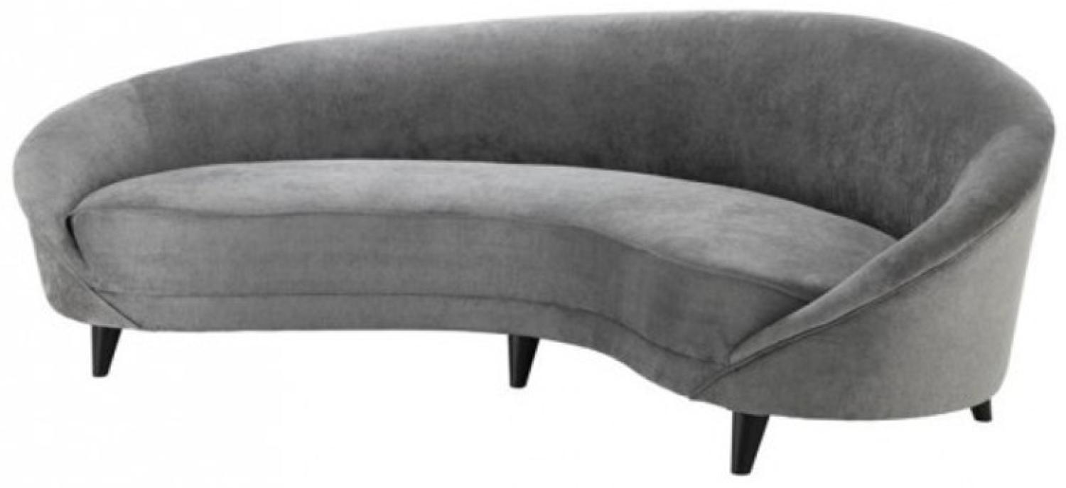 Casa Padrino Luxus Sofa Hellgrau gebogen - Luxus Hotel Möbel Bild 1