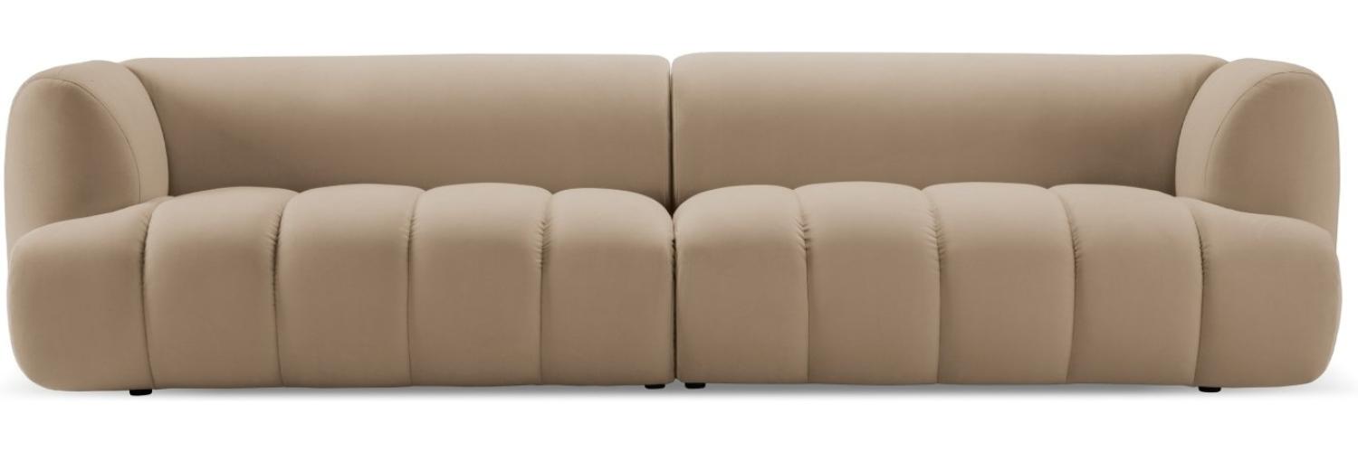 Micadoni Modulares Sofa Harry 4-Sitzer Samtstoff Sand Bild 1