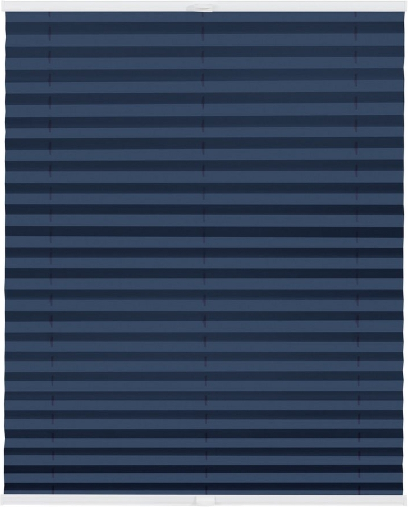 Lichtblick Sonnenschutzsysteme GmbH Verdunklungsplissee Helsingborg 30 cm x 100 cm (BxL) Blau Verdunkelnd mit Thermofunktion; einfache Installation mit Klemmträgern; verspannt Bild 1