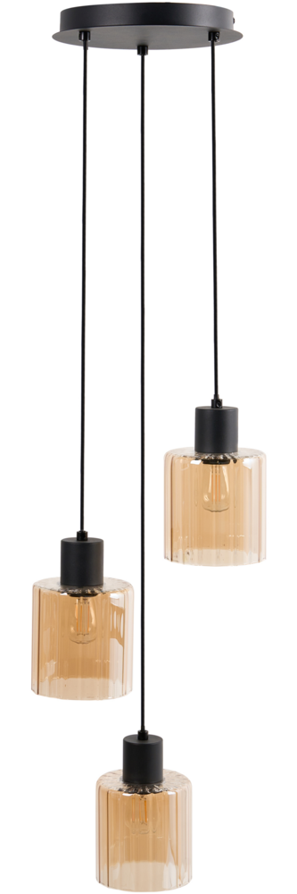 Hängeleuchte 3-flammig KITARE Glas Beige Bild 1