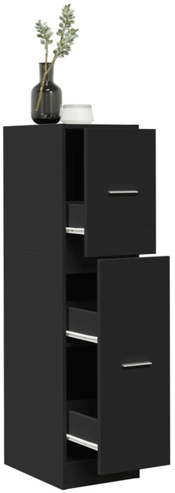 vidaXL Apothekerschrank Schwarz 30x41x118 cm Holzwerkstoff 855161 Bild 1