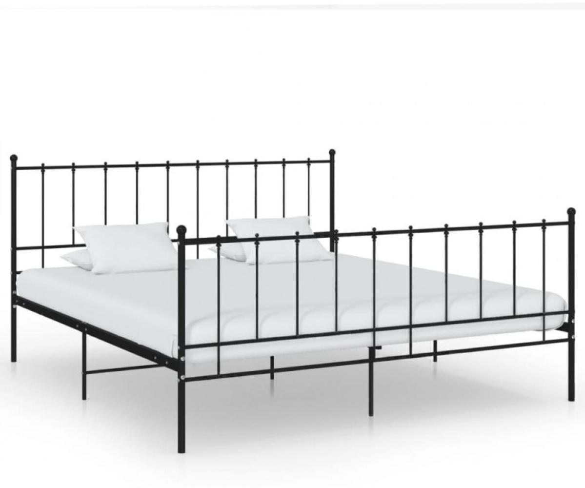 vidaXL Bett Schwarz Metall 200x200 cm [324964] Bild 1